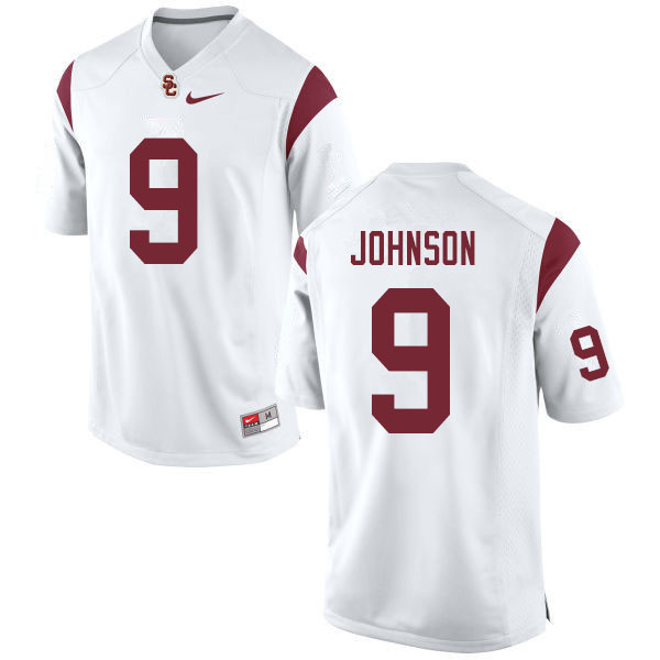 Men #9 Greg Johnson USC Trojans College Football Jerseys Sale-White